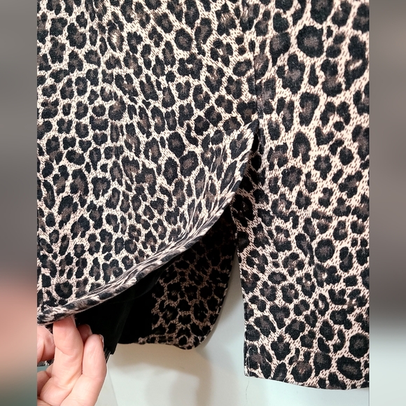 EXPRESS One Button Peak Lapel Blazer Size Small In Leopard Print - Picture 10 of 11